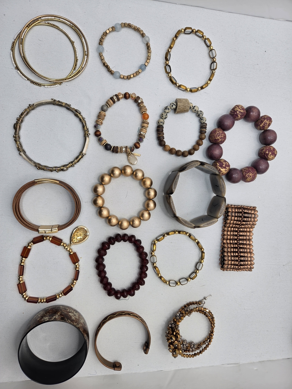 HUGE 34-Pc Vintage Jewelry Lot LUCKY, CHICOS, CLOISONNÉ Estate Necklace Bracelet - Picture 5 of 15